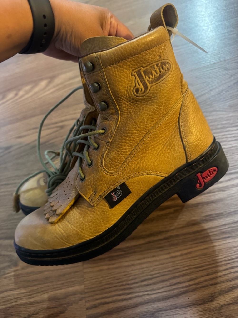 Justin Boots  Leather Women's Lace-Up  Boot